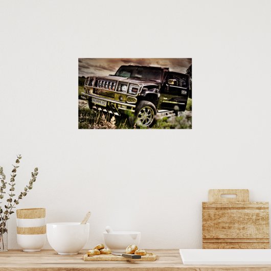 Hummer H2 afdrukken Poster (Keuken)