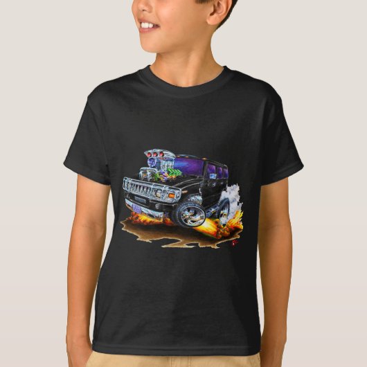 Hummer H2 Black Truck T-shirt (Voorkant)