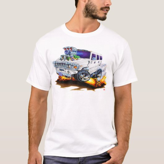 Hummer H2 WhiteTruck T-shirt (Voorkant)
