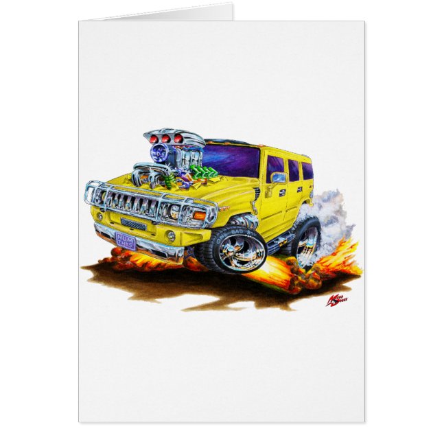 Hummer H2 Yellow Truck (Voorkant)