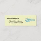 Hummer hellblau Serie Mini Visitekaartje (Achterkant)