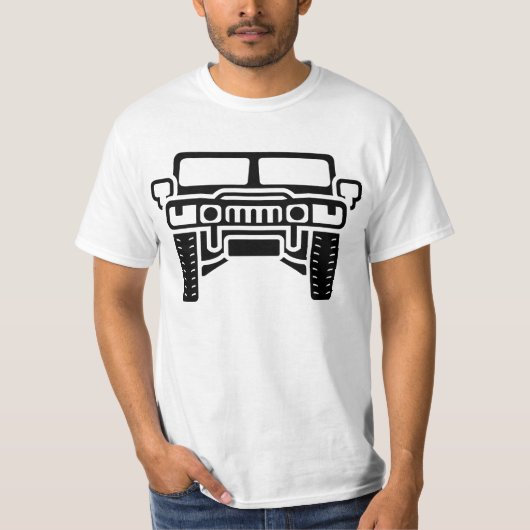 Hummer/Humvee-illustratie T-shirt (Voorkant)