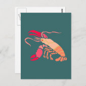 Hummer kreeft briefkaart (Voorkant / Achterkant)