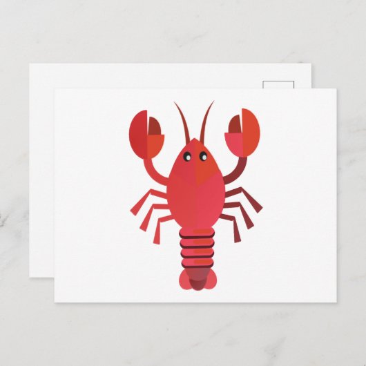 Hummer Languste kreeft Briefkaart (Voorkant / Achterkant)