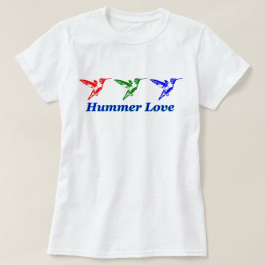 Hummer Love Hummingbird Shirt for Light Colors (Design voorkant)