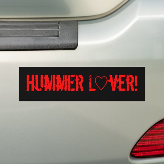 "Hummer Lover"-bumpersticker Bumpersticker (Op auto)