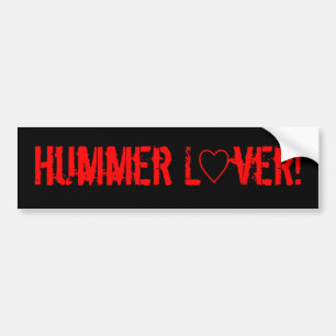 "Hummer Lover"-bumpersticker Bumpersticker
