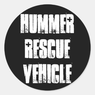 Hummer Rescue Vehicle Ronde Sticker