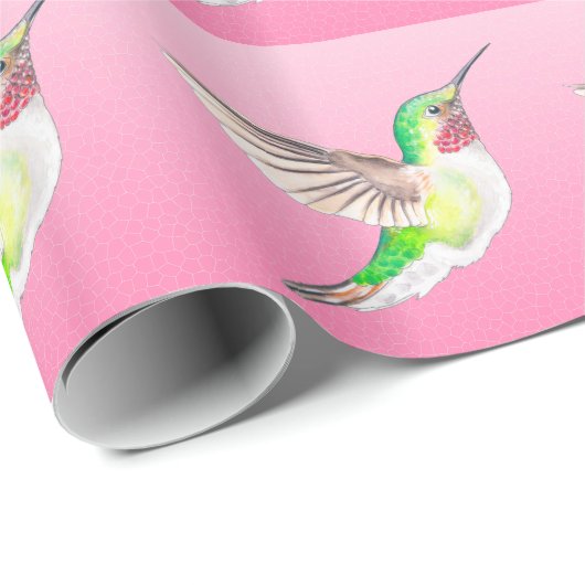 Hummer Roze Cadeaupapier (Rol Hoek)