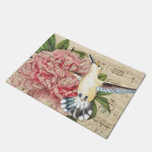 hummer song peony deurmat (Schuin)