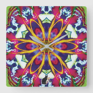 Hummers Kaleidoscoop Vierkante Klok