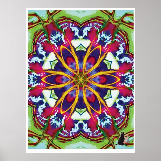Hummers Kinetische Collage Kaleidoscoop Poster (Voorkant)