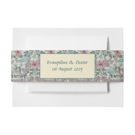 Humming bird and hibiscus pattern - belly band uitnodigingen wikkel