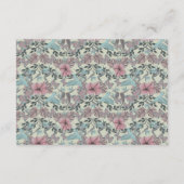 Humming bird and hibiscus - wedding enclosure card informatiekaartje (Achterkant)