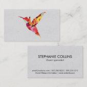 Humming Bird | Bloemen II Visitekaartje (Voorkant / Achterkant)