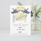 Humming Bird bruiloft uitnodiging (Staand voorkant)