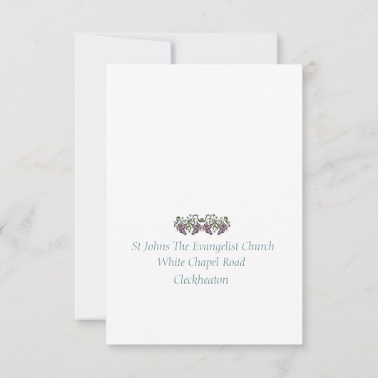 Humming Bird bruiloft uitnodiging (Achterkant)