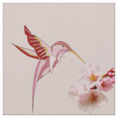 Humming Bird & Cherry Blossom Stof (Close Up)
