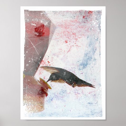 Humming Bird Digital Art Poster (Voorkant)