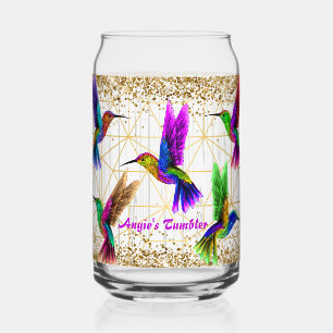 Humming Bird gepersonaliseerde Tumbler Wrap Blikvorm Glas