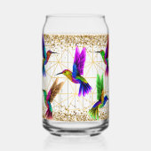  Humming Bird gepersonaliseerde Tumbler Wrap Blikvorm Glas (Achterkant)