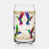 Humming Bird gepersonaliseerde Tumbler Wrap Blikvorm Glas (Rechts)