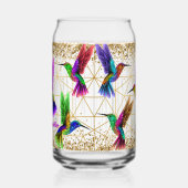  Humming Bird gepersonaliseerde Tumbler Wrap Blikvorm Glas (Links)
