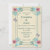 Humming Bird & Hibiscus - Uitnodiging voor een bru (Voorkant)