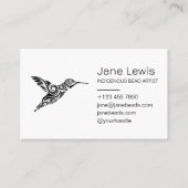 Humming Bird Illustration Native Indigenous Art Visitekaartje (Voorkant)