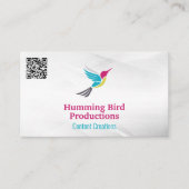 Humming Bird Logo | Visitekaartje QR-code (Voorkant)