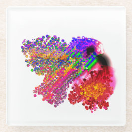 Humming Bird love Glazen Onderzetter