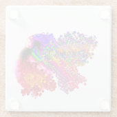 Humming Bird love Glazen Onderzetter (Achterkant)