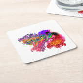 Humming Bird love Kartonnen Onderzetters (Schuin)