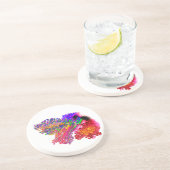 Humming Bird love Zandsteen Onderzetter (Zijkant)