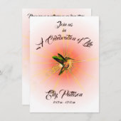 Humming Bird, Memorial Celebration of Life Kaart (Voorkant / Achterkant)