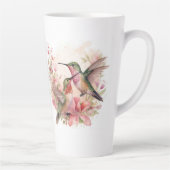 Humming Bird met Bloemen Latte Mok (Rechts)