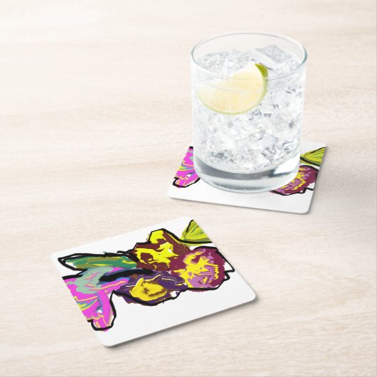 Humming bird spring kartonnen onderzetters (Insitu)