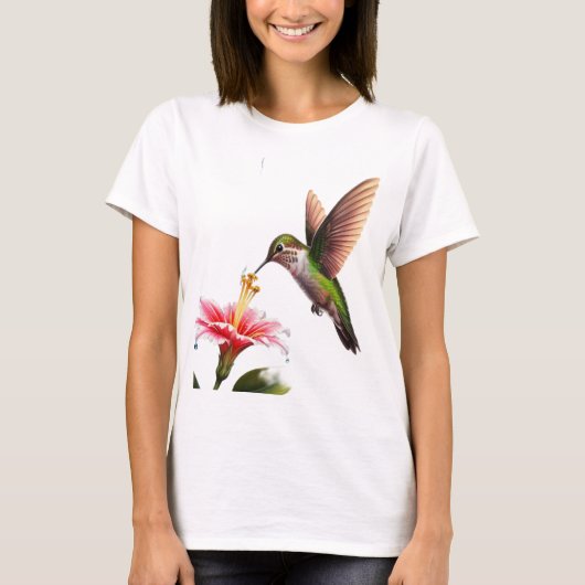 Humming Bird tijdens de lunch T-shirt (Voorkant)