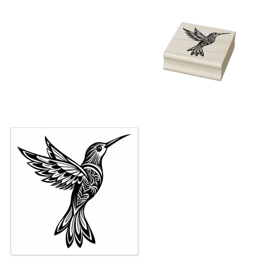 Humming Bird Wood Art Rubber Stamp Rubberstempel (Gestempeld)