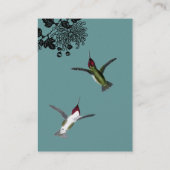  Humming Birds kiezen Achtergrondkleuren Visitekaartje (Achterkant)