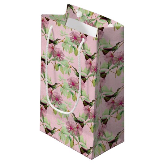 Humming Birds serie ontwerp elf kleine geschenkzak Klein Cadeauzakje (Voorkant Gekanteld)