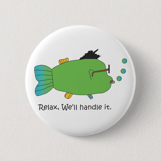 Humming Fish Ronde Button 5,7 Cm (Voorkant)