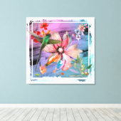 Humming Floral Canvas Afdruk (Insitu (Houten vloer))