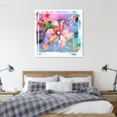 Humming Floral Canvas Afdruk (Insitu (Slaapkamer))