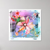 Humming Floral Canvas Afdruk (Voorkant)