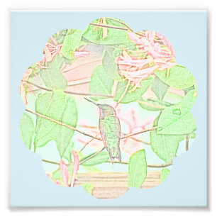 Humming op honing foto afdruk