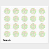 Humming op honing ronde sticker (Vel)