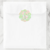 Humming op honing ronde sticker (Tas)