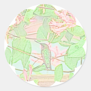 Humming op honing ronde sticker