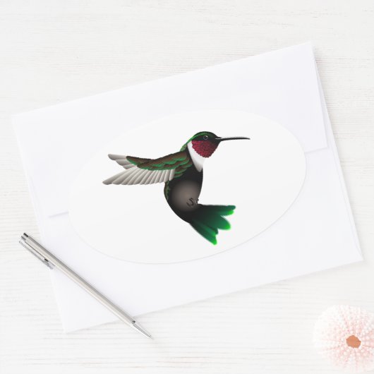 Humming oval sticker (Envelop)